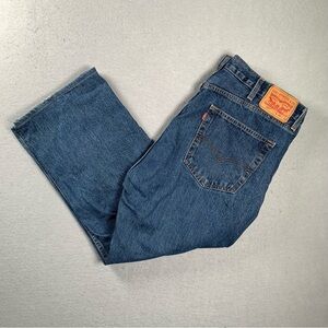 Levis 505 Jeans Mens 42x29 Blue Denim Straight Leg